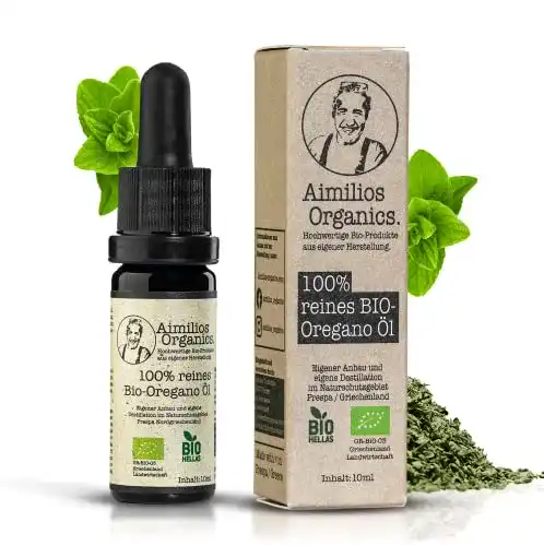 Oregano-Öl Aimilios Organics 10ml Bio Oregano Öl Flasche