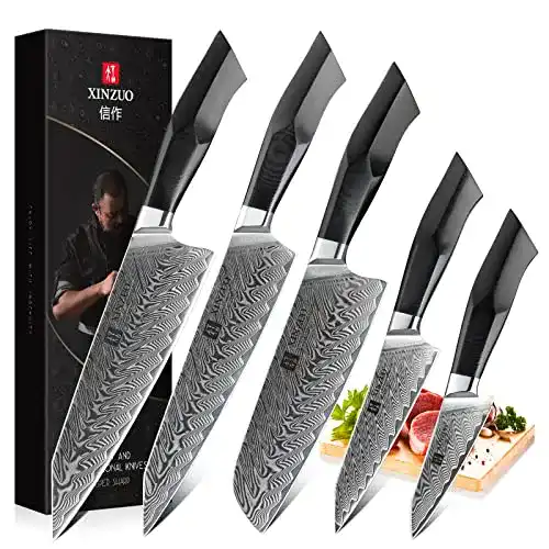 Xinzuo-Messer XINZUO Damaskus Stahl 5-teiliges Set
