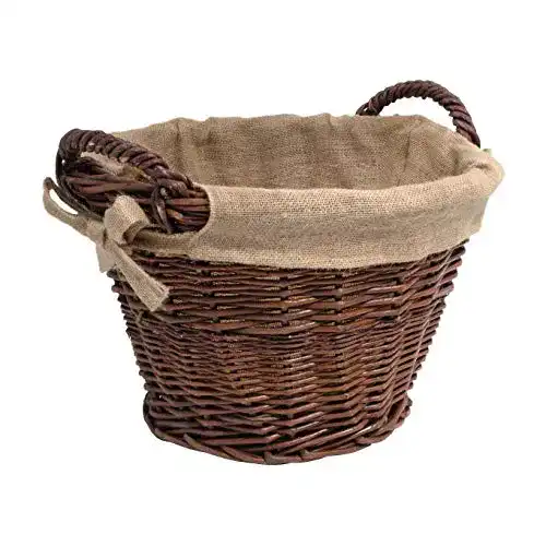 Holzkorb Franz Müller Weide-Kamin Ø45 cm mit Jute