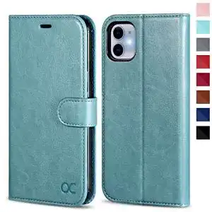iPhone-11-Hülle OCASE, Premium Leder, Standfunktion
