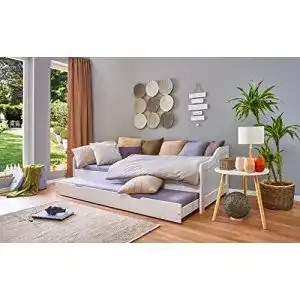 Tagesbett Inter Link Funktionsbett 90×200 Bio Echt Holz Weiss