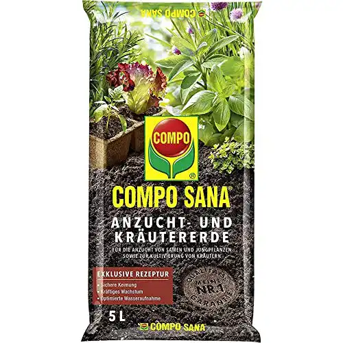 Anzuchterde Compo SANA Anzucht- und Kräutererde 5 Liter