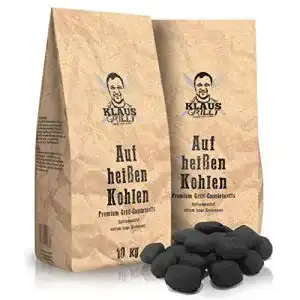 Kokosnuss-Grillkohle Klaus grillt auf heißen Kohlen 20kg