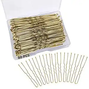 Haarnadeln AOBETAK 80 Stück , Gold Metall U Form