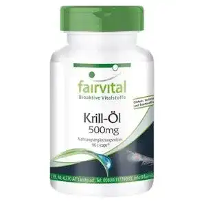 Krillöl fairvital Krill-Öl Kapseln 500mg, HOCHDOSIERT, 90 LiCaps®
