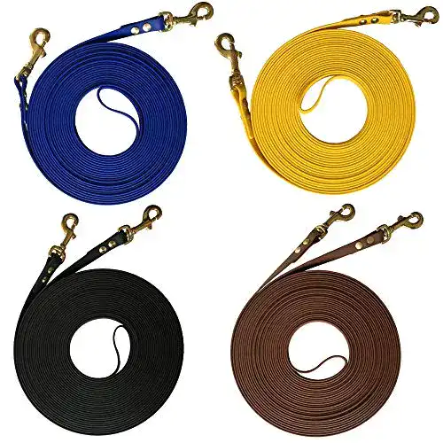 Doppellonge bio-leine 16mlang I 16mm breit – in Schwarz – Longe
