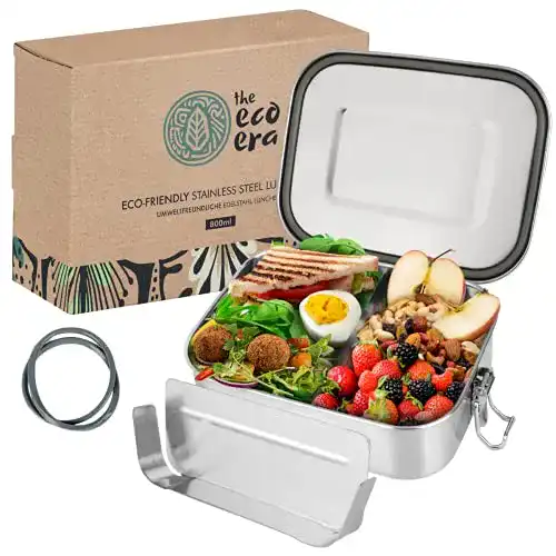 Edelstahl-Brotdose The Eco Era, mit flexiblen Fächern, 800ml