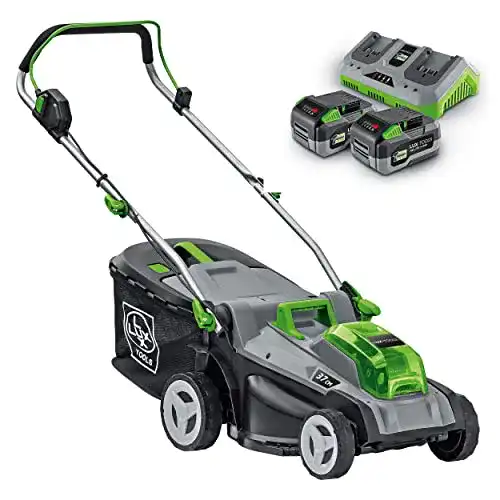 Akku-Rasenmäher für kleine Flächen LUX-TOOLS A-RM-2×20/37
