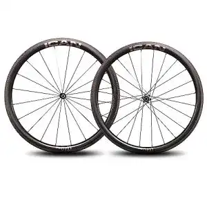 Rennrad-Laufradsatz ICAN FL40 Carbon Draht Tubeless Ready
