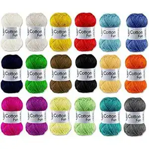 Baumwollgarn Gründl Cotton Fun Häkelgarn SET Bunt Mix Mischung