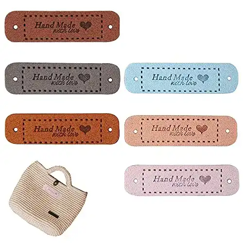Lederlabel YZSZ 60 Stück Leder Label Hand Made Kleidung Tasche