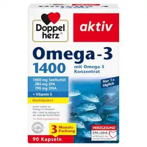 Omega-3 Doppelherz 1400 mg, hochdosiert, 90 Kapseln