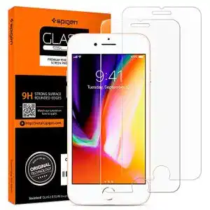 iPhone-7-Panzerglas Spigen Panzerglas, 2 Stück, Kratzfest