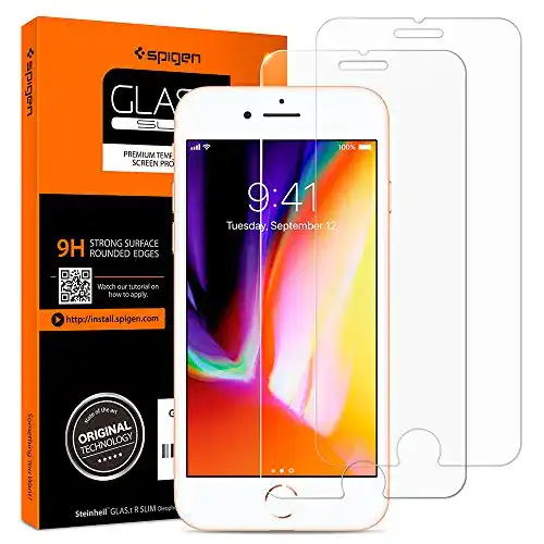 iPhone-7-Panzerglas Spigen Panzerglas, 2 Stück, Kratzfest
