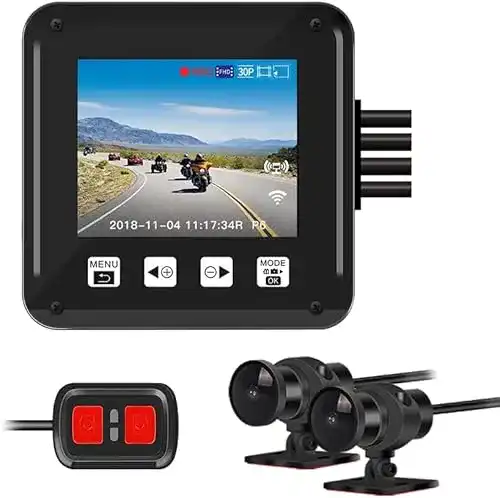 Dashcam Motorrad VSYSTO Motorrad Kamera Doppelobjektiv