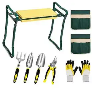 Kniebank (Garten) Saraphea Kniebank mit Gartenwerkzeugen