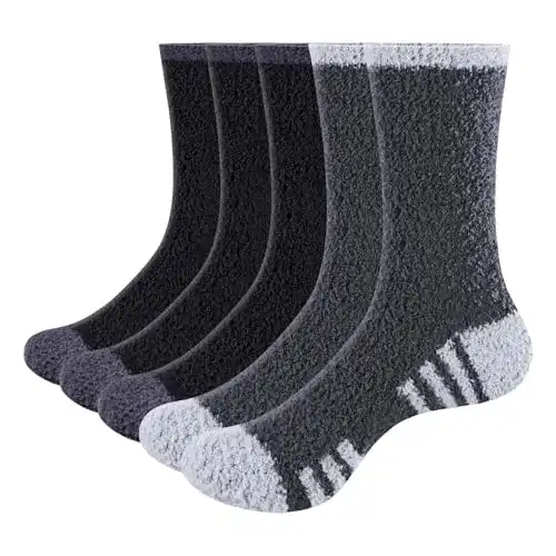 Kuschelsocken Herren GiveGift Plüschsocken Bettsocken Dick