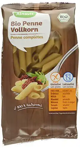 Vollkornnudeln Alnavit Bio Penne Vollkorn-Nudeln, 6 x 250 g