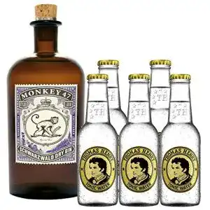 Gin-Set Monkey Gin 1 x 0,5 Liter & 5 x Thomas Henry Tonic 0,2 L