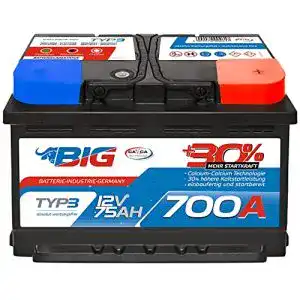 Autobatterie 75Ah BIG PKW Batterie 12V