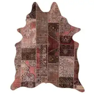 Kuhfell Gino Falcone Veganes Rinderfell, Vintage, Patchwork, Elena