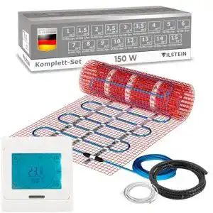 Elektrische Fußbodenheizung VILSTEIN © 3m² – 6m lang/0,5m breit