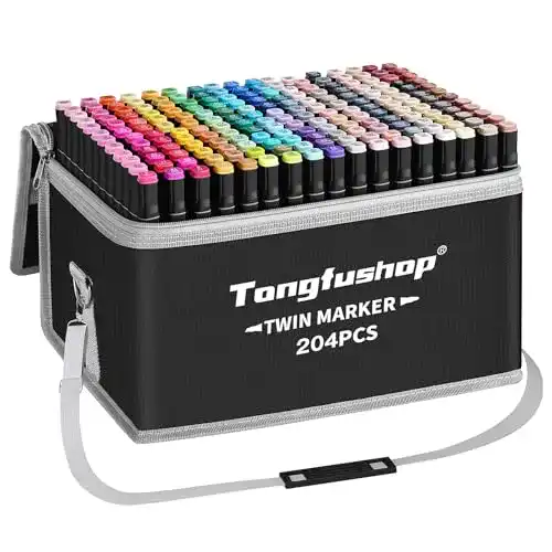 Alkoholmarker Tongfushop 204 Marker Set, 1 Sekunde Schnell Trocknende