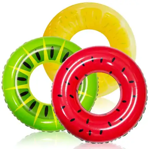 Schwimmring JOYIN 3 Stück Aufblasbare e mit Sommerfruchtmalerei