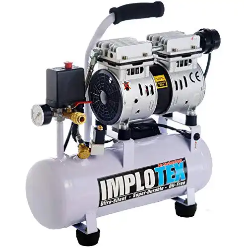 Kompressor IMPLOTEX 480W Silent Flüster Druckluft nur 48dB leise
