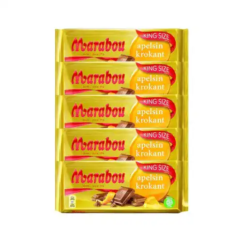Marabou-Schokolade Marabou apelsin krokant 5 x 250 g