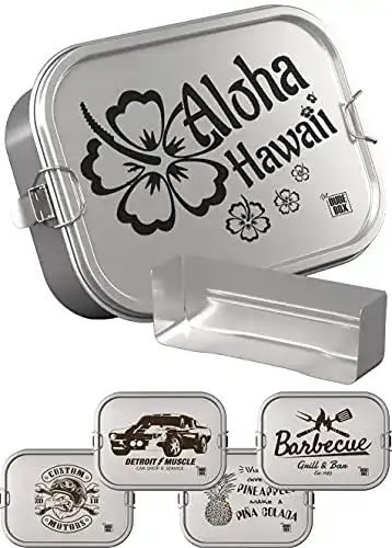 Brotdose Metall DUDE BOX Brotdose Edelstahl 1200ml