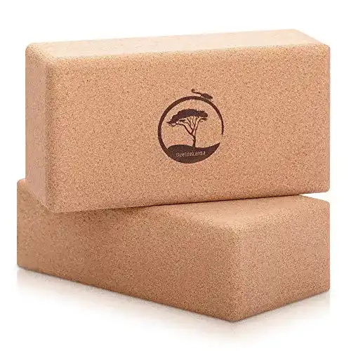 Yogablock Kork treelifekarma Yoga Block Kork 2er Set – natürlich
