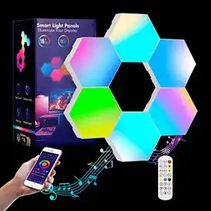 Sechseck-Wandleuchte OurLeeme Hexagon LED Licht, Sechseckig