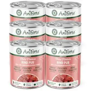 AniForte-Hundefutter AniForte Barf Hundefutter Nass Rind Pur 6x