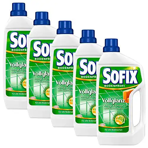 Bodenreiniger Sofix Vollglanz, 5 x 1 l, mit Citrus Extrakten