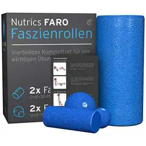 Faszienrollen-Set NUTRICS | FaRo Faszienrolle | Komplettset 4 Teilig inkl. Übungsanleitungen