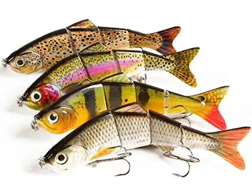 Jerkbait elbfang ® Wobbler Kunstköder Set | 4 Stück 35g 15cm | Hecht Zander Raubfisch Angelköder