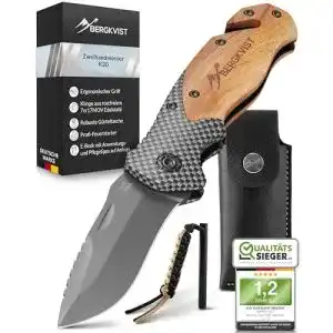 Bergkvist-Messer BERGKVIST ® K20 Klappmesser mit Holzgriff