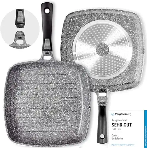 Grillpfanne Coninx 100% PFOA-freie Antihaft, 28 cm Griddle Pan