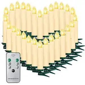 Kabellose Christbaumkerzen Sunjas 10/20/ 30/40er LED Kerzen