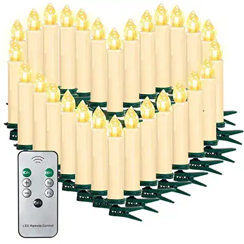 Kabellose Christbaumkerzen Sunjas 10/20/ 30/40er LED Kerzen