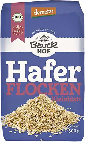 Zarte Haferflocken Bauckhof Haferflocken Kleinblatt Demeter, 500 g