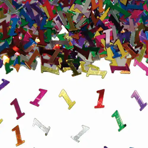 Konfetti Folat 05300, Tisch Zahl 1, bunt, 14 g