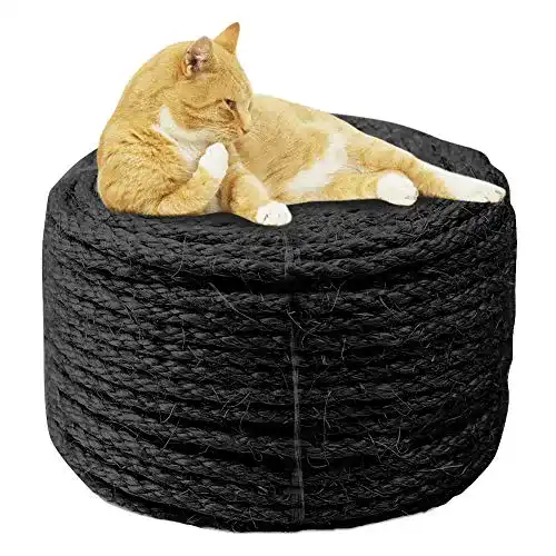 Sisalseil MOUHIV 6MM Sisal Seil, 6MM*50M, Schwarz