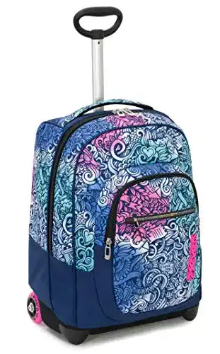 Schultrolley Seven Trolley Fit Pinkshade, Blau, 35 Lt, 2in1 Rucksack