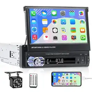 Autoradio-1-DIN-mit-Bildschirm NHOPEEW Bluetooth GPS Navi