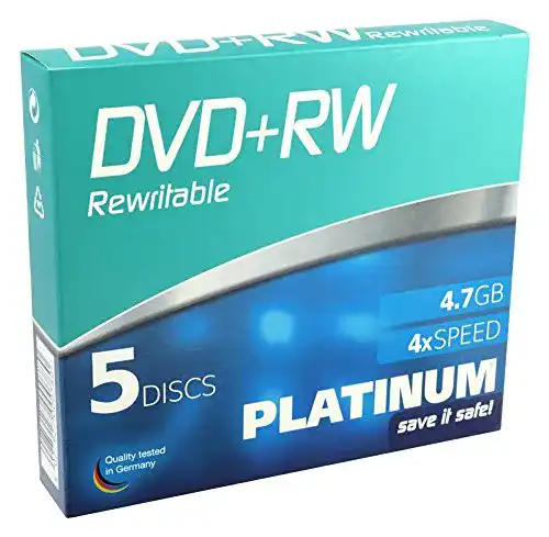 DVD-RW PLATINUM 4,7 GB DVD+RW-Rohlinge, 4x Speed, 5er