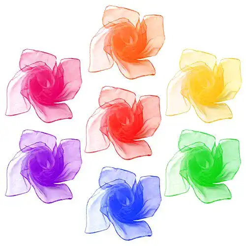 Jongliertücher SumDirect 7 Stück Bunt, 60x60cm, Chiffontücher