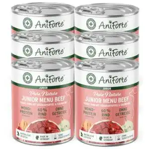 AniForte-Hundefutter AniForte Hundefutter Nass Junior Rind, 6x