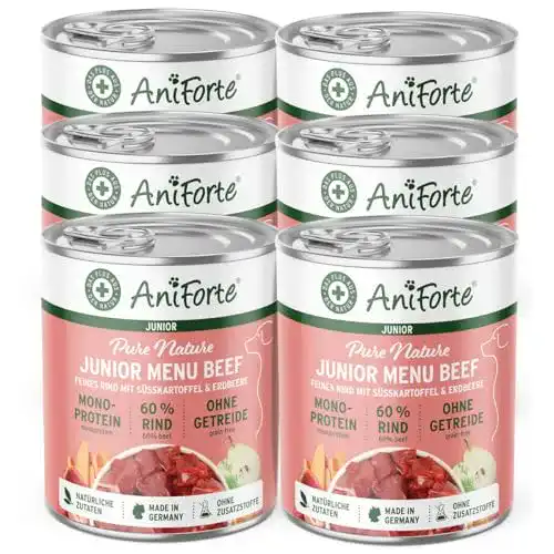 AniForte-Hundefutter AniForte Hundefutter Nass Junior Rind, 6x